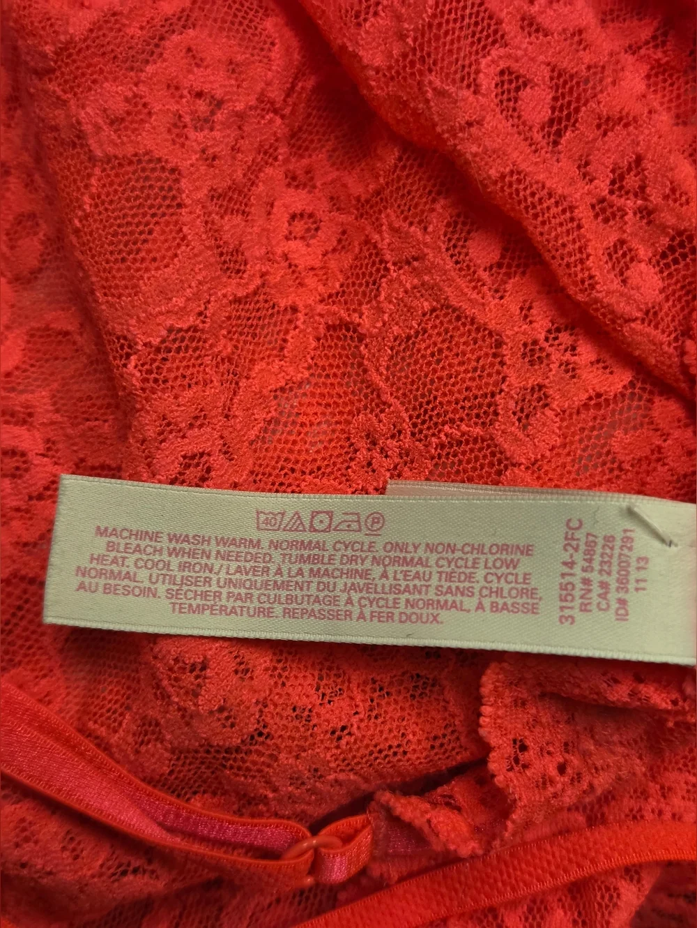 Victoria’s Secret Vintage Neon Pink Floral Lace Slip Dress Size S